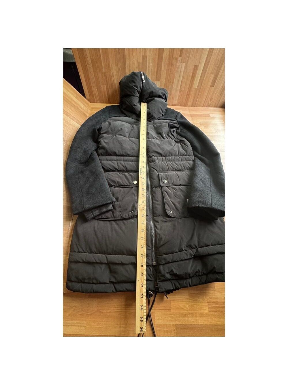 Ashley B Down Fish Tail Mixed-Media Parka, size small - Picture 5 of 12